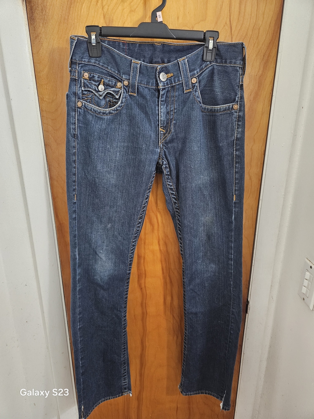 True Religion Women's Skinny Jeans in Dark Blue Wash